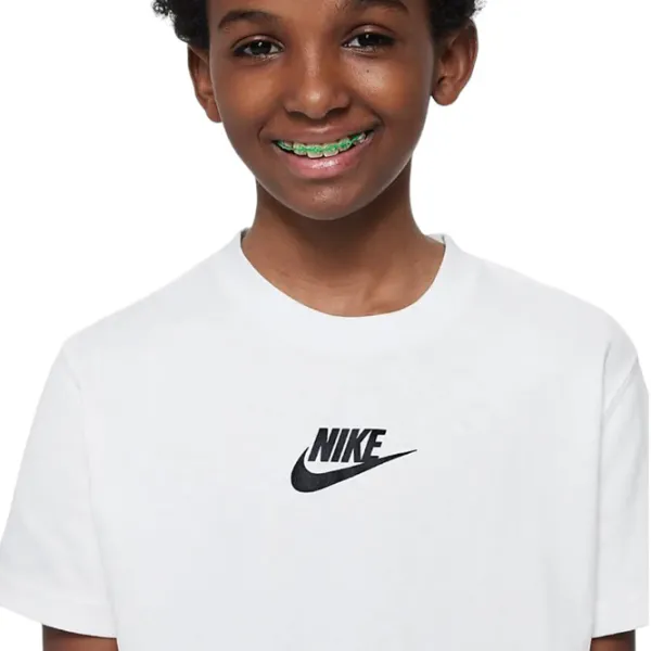 Tricou pentru băieți Nike U Nsw Tee Prem Essntls L/ White photo 3