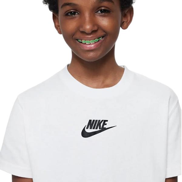 Tricou pentru băieți Nike U Nsw Tee Prem Essntls L/ White photo 3
