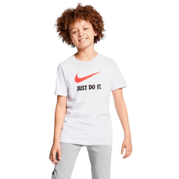 Футболка для мальчиков Nike B Nsw Tee Jdi Swoosh L/ Белый photo 2 Футболка для мальчиков Nike B Nsw Tee Jdi Swoosh L/ Белый photo 2