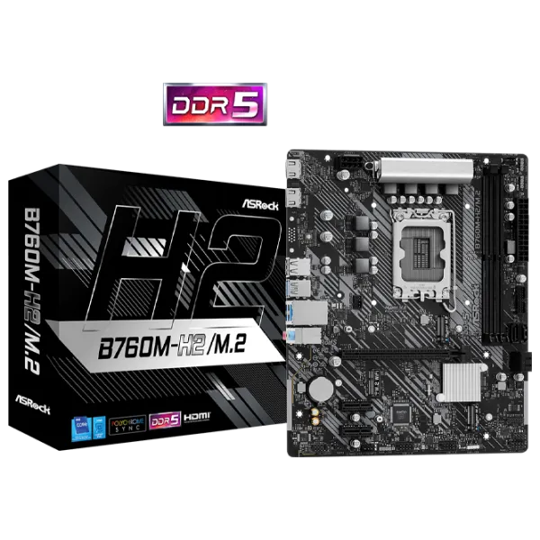 Placă de bază ASRock B760M-H2/ M.2 mATX/ AMD B760M-H2 photo 4