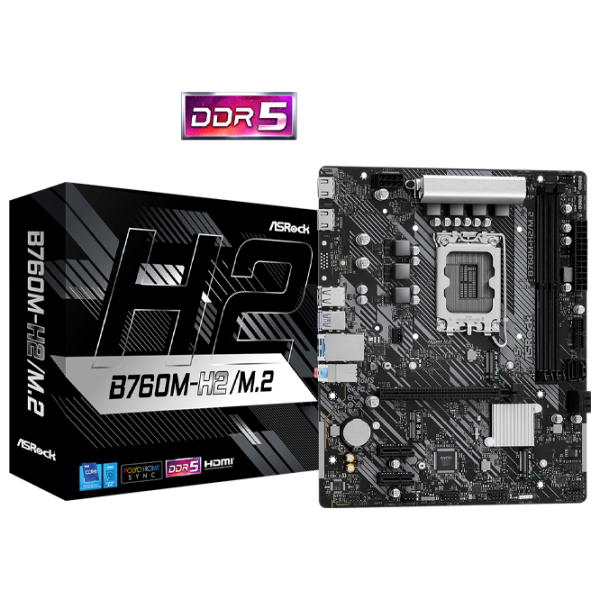 Placă de bază ASRock B760M-H2/ M.2 mATX/ AMD B760M-H2 photo 4