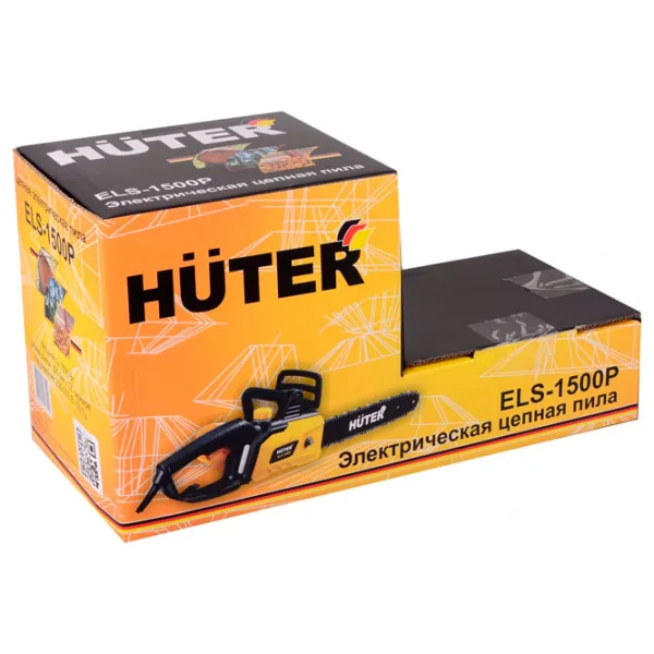 Цепная пила Huter ELS-1500P Электрическая/ Желтый photo 5