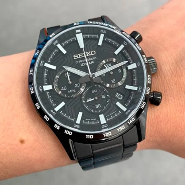 Ceas de mână pentru bărbați Seiko SSB415P1 Cuarț/ 43 mm photo 4