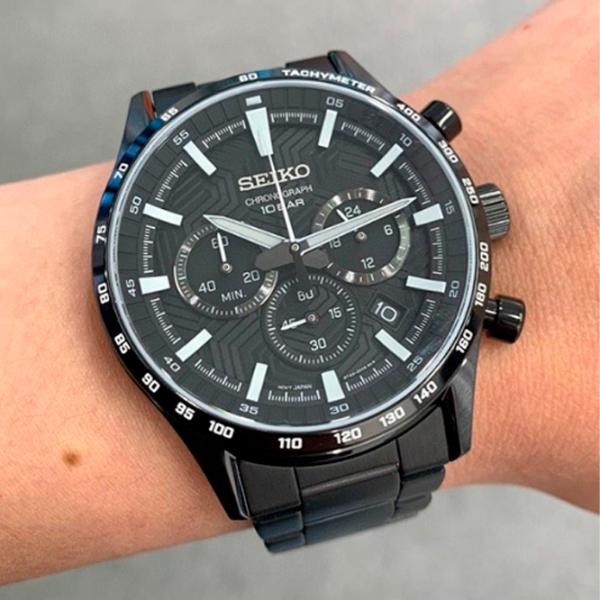 Ceas de mână pentru bărbați Seiko SSB415P1 Cuarț/ 43 mm photo 4