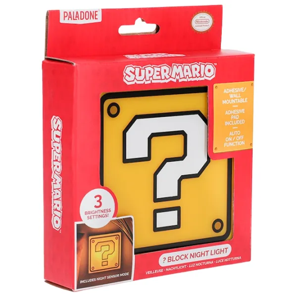 Ночник Paladone Super Mario Question Block Желтый photo 6