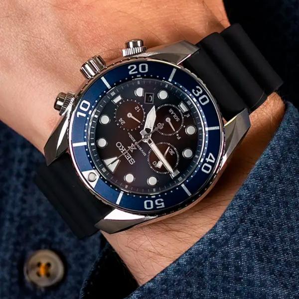 Ceas de mână pentru bărbați Seiko SSC759J1 Cuarț/ 44 mm photo 7