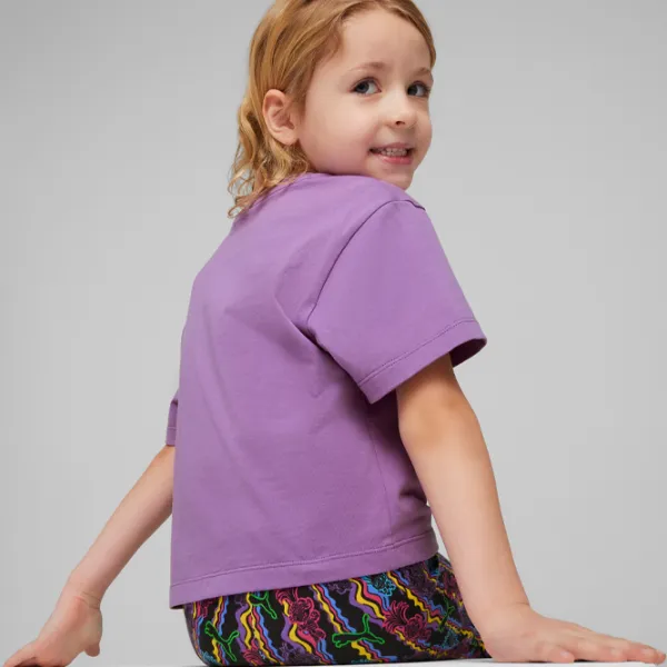 Tricou pentru fete Puma X Trolls Graphic Tee G 99 - 104 cm / Purple photo 4