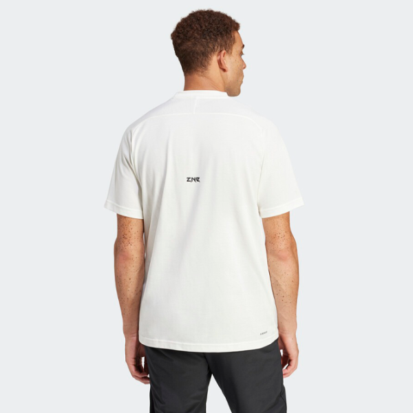Tricou pentru bărbați Adidas M Z.N.E. Tee 35% poliester reciclat/ White photo 3