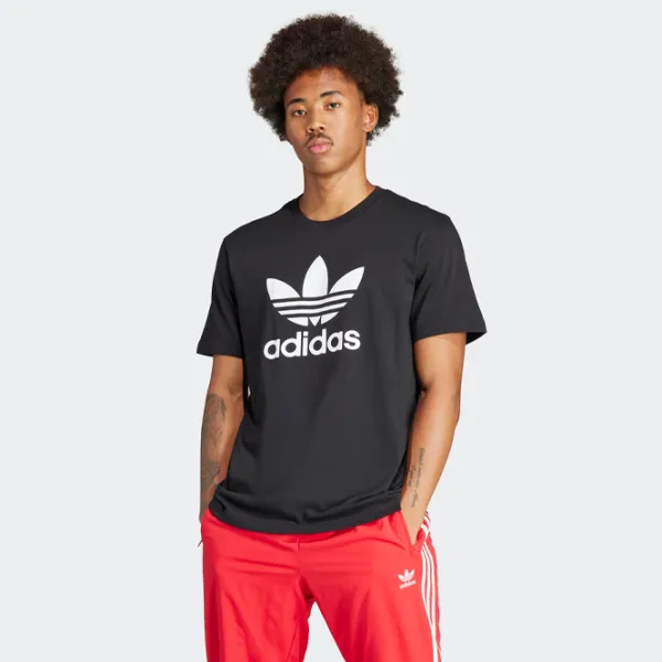 Tricou pentru bărbați Adidas Trefoil T-Shirt 100% bumbac/ Black photo 2