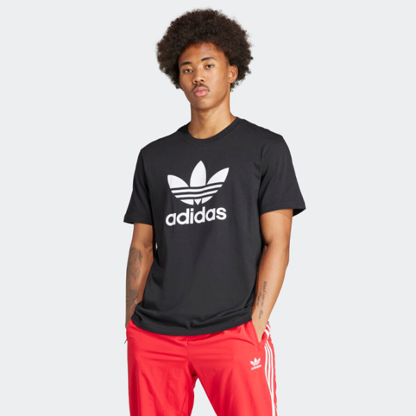 Tricou pentru bărbați Adidas Trefoil T-Shirt 100% bumbac/ Black photo 2