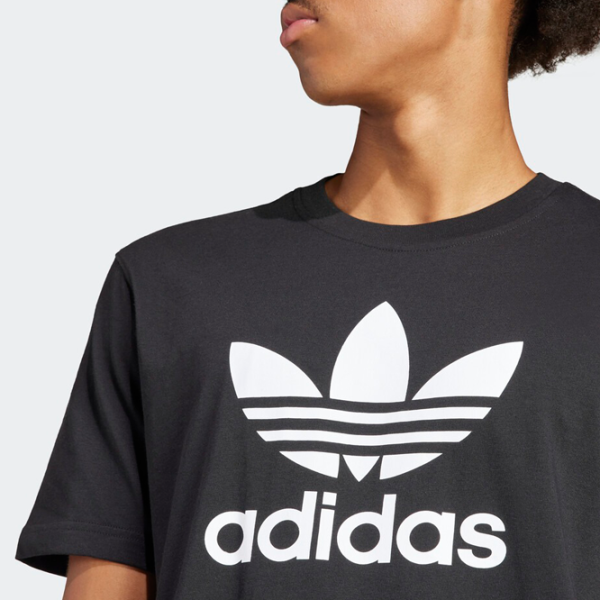 Tricou pentru bărbați Adidas Trefoil T-Shirt 100% bumbac/ Black photo 5