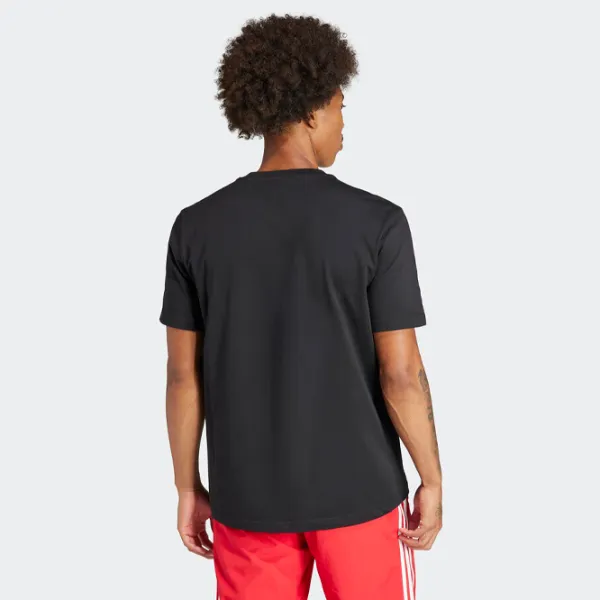 Tricou pentru bărbați Adidas Trefoil T-Shirt 100% bumbac/ Black photo 3