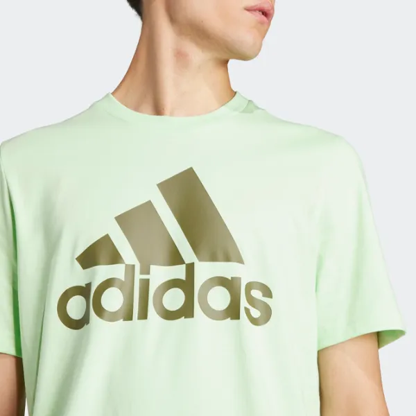 Футболка для мужчин Adidas M Bl Sj T 100% хлопок/ Желто-зеленый photo 5