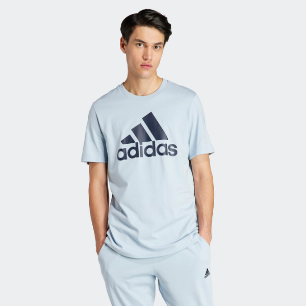 Tricou pentru bărbați Adidas M Bl Sj T 100% bumbac/ Sky Blue photo 2