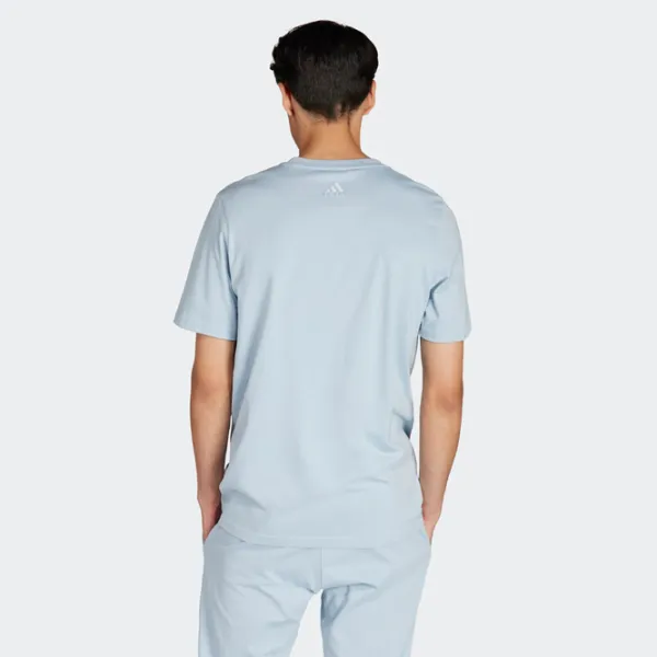 Футболка для мужчин Adidas M Bl Sj T 100% хлопок/ Sky Blue photo 3