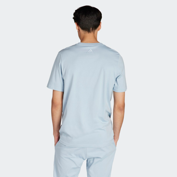 Футболка для мужчин Adidas M Bl Sj T 100% хлопок/ Sky Blue photo 3