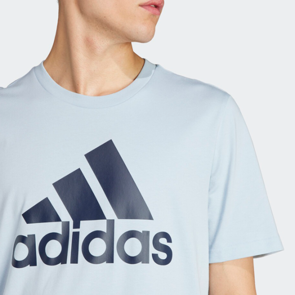 Футболка для мужчин Adidas M Bl Sj T 100% хлопок/ Sky Blue photo 5
