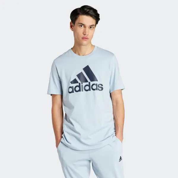 Tricou pentru bărbați Adidas M Bl Sj T 100% bumbac/ Sky Blue photo 2