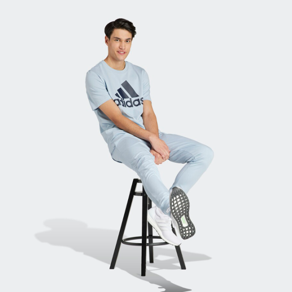 Tricou pentru bărbați Adidas M Bl Sj T 100% bumbac/ Sky Blue photo 4