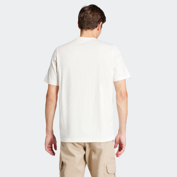 Tricou pentru bărbați Adidas Bl Sj T Q1 Gd 100% bumbac/ White photo 3