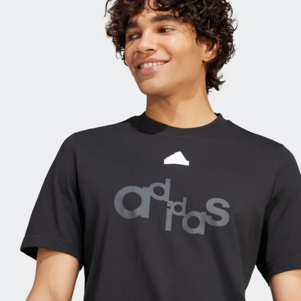 Tricou pentru bărbați Adidas Bl Sj T Q1 Gd 100% bumbac/ Black photo 5