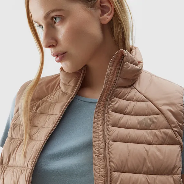 Vestă pentru femei 4F 4FWSS24TVJAF111-20S XL/ Beige photo 5