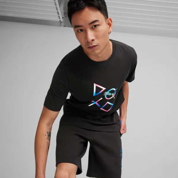 Футболка для мужчин Puma X Playstation Graphic Tee 100% хлопок/ Черный photo 3
