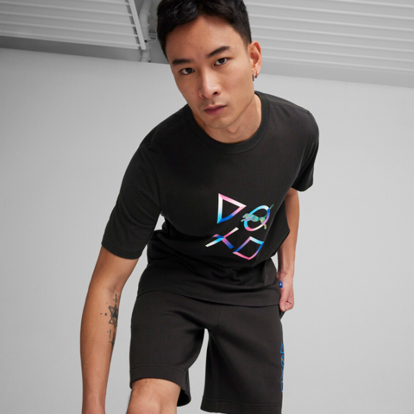 Футболка для мужчин Puma X Playstation Graphic Tee 100% хлопок/ Черный photo 3