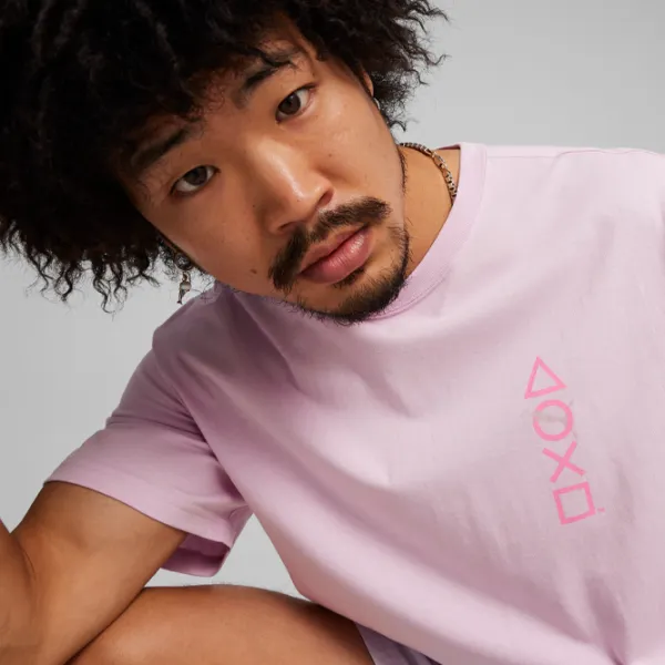 Футболка для мужчин Puma X Playstation Elevated Tee 100% хлопок/ Grape Mist photo 6