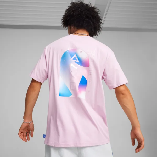 Tricou pentru bărbați Puma X Playstation Elevated Tee 100% bumbac/ Grape Mist photo 4