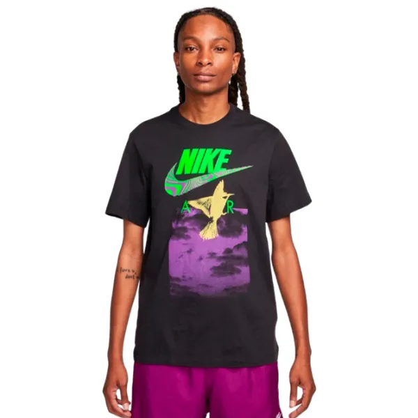 Tricou pentru bărbați Nike U Nsw Tee Brandriff In Air 100% bumbac/ Black photo 5 Tricou pentru bărbați Nike U Nsw Tee Brandriff In Air 100% bumbac/ Black photo 5