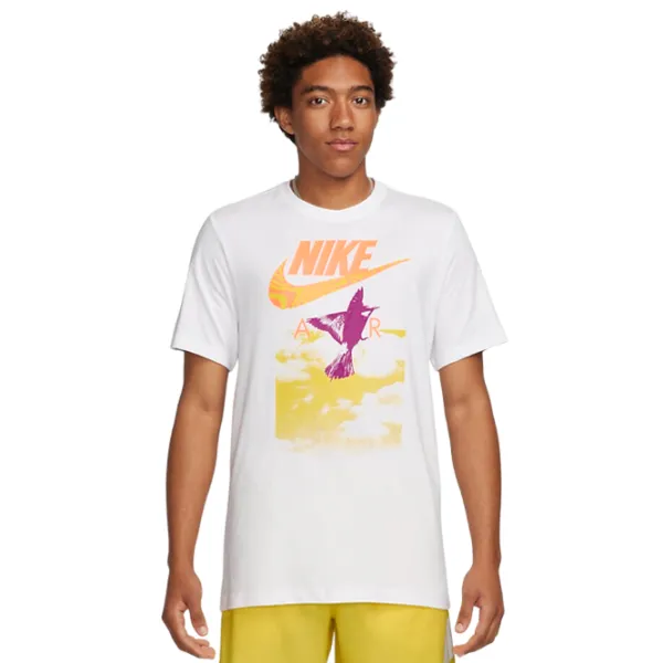Tricou pentru bărbați Nike U Nsw Tee Brandriff In Air 100% bumbac/ White photo 5