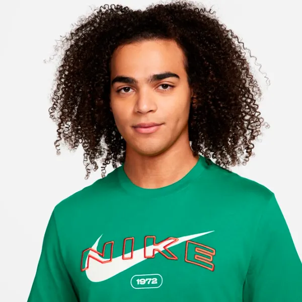 Tricou pentru bărbați Nike M Nsw Tee Club Ssnl Hbr 100% bumbac/ Green photo 4