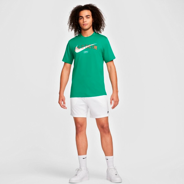 Tricou pentru bărbați Nike M Nsw Tee Club Ssnl Hbr 100% bumbac/ Green photo 4