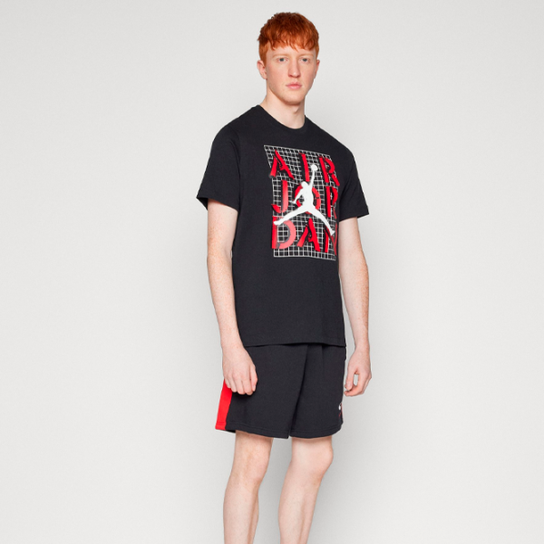 Футболка для мужчин Jordan Brand Jm Stack Ss Crew 100% хлопок/ Черный photo 4