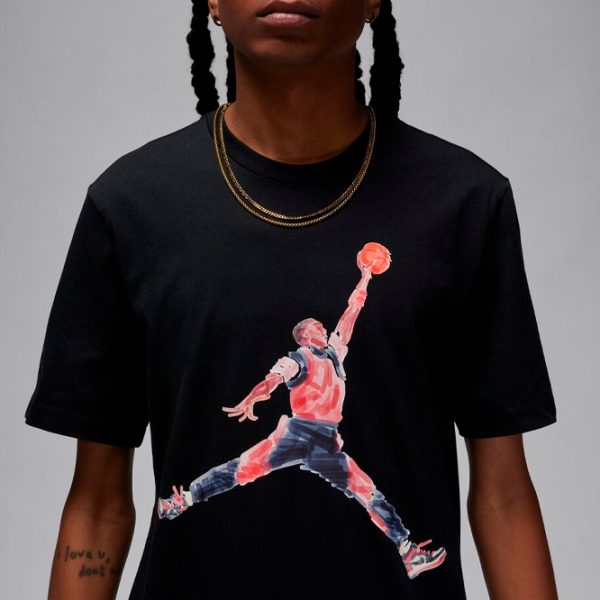 Tricou pentru bărbați Jordan Brand Jm Wtrclr Ss Crew 100% bumbac/ Black photo 5 Tricou pentru bărbați Jordan Brand Jm Wtrclr Ss Crew 100% bumbac/ Black photo 5