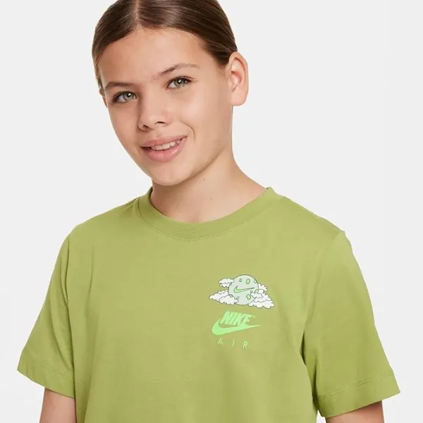 Футболка для девочек Nike K Nsw Tee Air 2  / Зеленый photo 4 Футболка для девочек Nike K Nsw Tee Air 2  / Зеленый photo 4