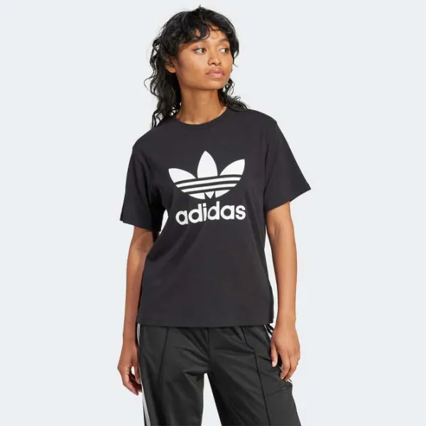 Tricou pentru femei Adidas Trefoil Tee 94% bumbac/ Black photo 2
