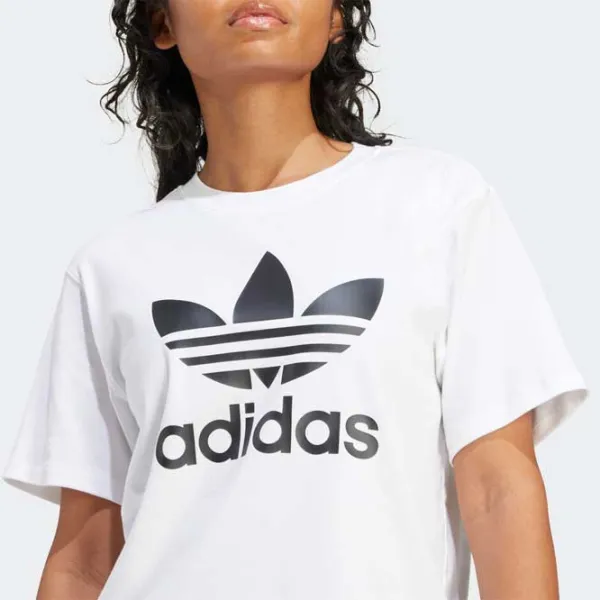 Tricou pentru femei Adidas Trefoil Tee 94% bumbac/ White photo 5