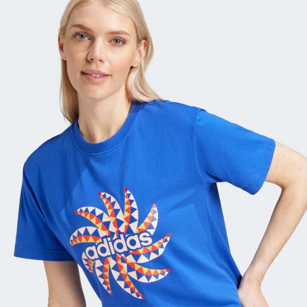 Футболка для женщин Adidas Farm Gfx Tee Bold 100% хлопок/ Синий photo 5