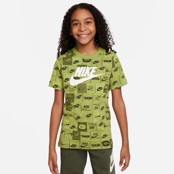 Футболка для девочек Nike K Nsw Tee Club Ssnl Aop Hbr  / Зеленый photo 2 Футболка для девочек Nike K Nsw Tee Club Ssnl Aop Hbr  / Зеленый photo 2
