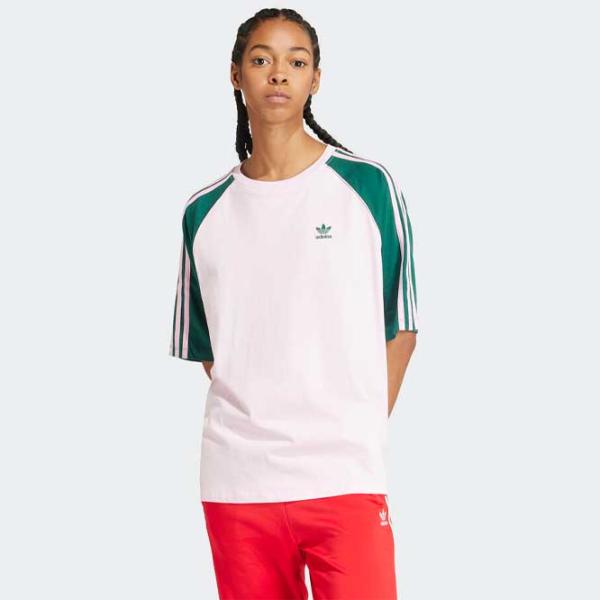 Tricou pentru femei Adidas Blocked Tee Os 100% bumbac/ White photo 2 Tricou pentru femei Adidas Blocked Tee Os 100% bumbac/ White photo 2