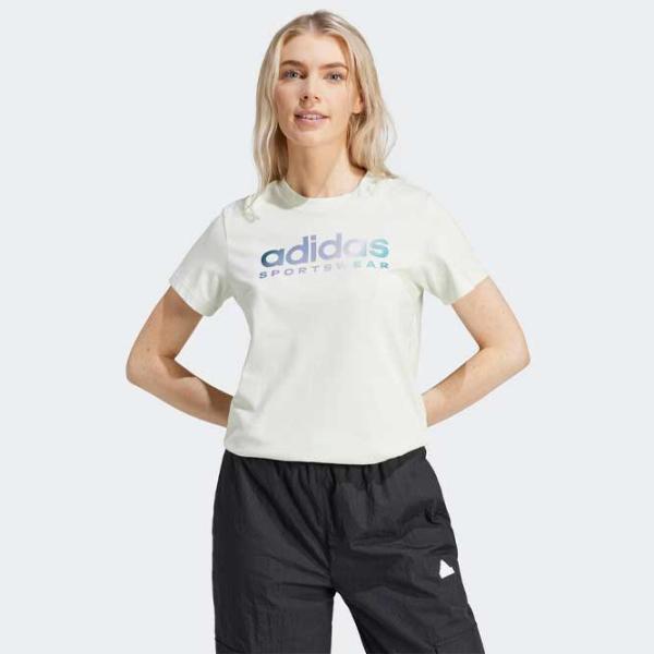 Футболка для женщин Adidas W Soft Side Linear 100% хлопок/ Белый photo 2
