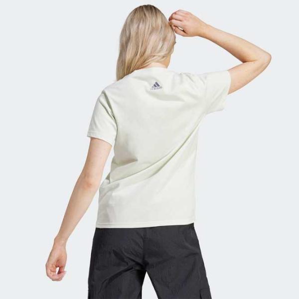 Tricou pentru femei Adidas W Soft Side Linear 100% bumbac/ White photo 3