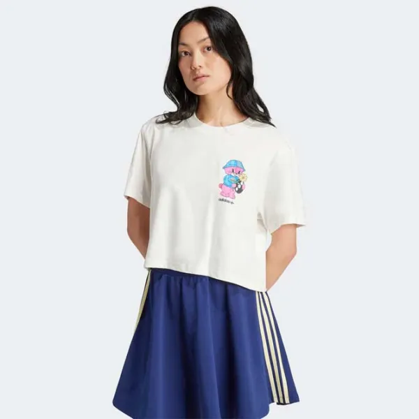 Футболка для женщин Adidas Adiorb Crop Tee 100% хлопок/ Белый photo 2