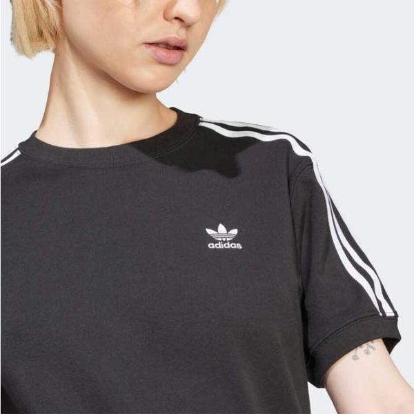 Tricou pentru femei Adidas 3 Stripe Tee 94% bumbac/ Black photo 5
