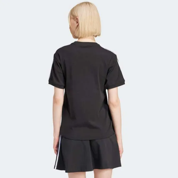 Tricou pentru femei Adidas 3 Stripe Tee 94% bumbac/ Black photo 3 Tricou pentru femei Adidas 3 Stripe Tee 94% bumbac/ Black photo 3