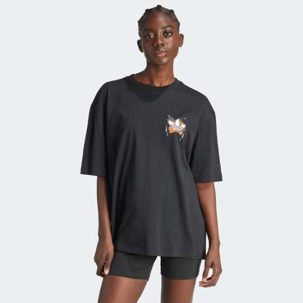 Tricou pentru femei Adidas Graffiti Ss Tee 100% bumbac/ Black photo 2