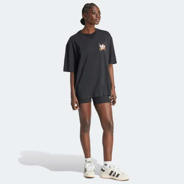 Футболка для женщин Adidas Graffiti Ss Tee 100% хлопок/ Черный photo 4