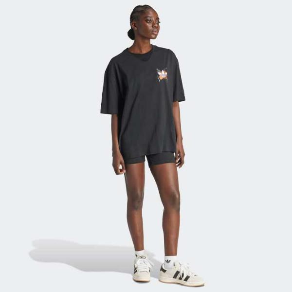 Футболка для женщин Adidas Graffiti Ss Tee 100% хлопок/ Черный photo 4